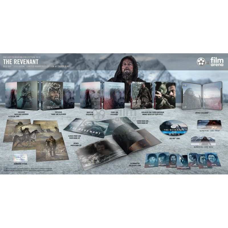 The Revenant Blu-Ray Steelbook Limited Collector's Edition with lenticular magnet and film images.