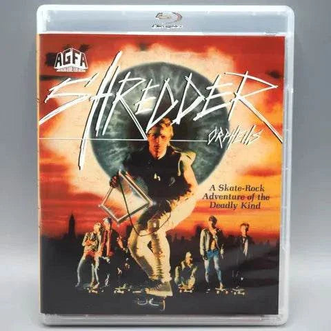 Blu-ray of "Shredder Orpheus" with slipcover from American Genre Film Archive.